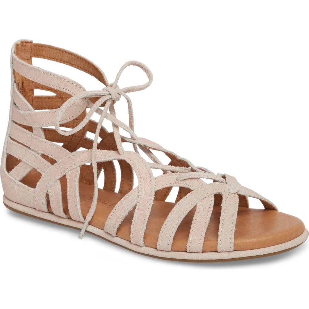 GENTLE SOULS Break My Heart 3 Cage Leather Sandal